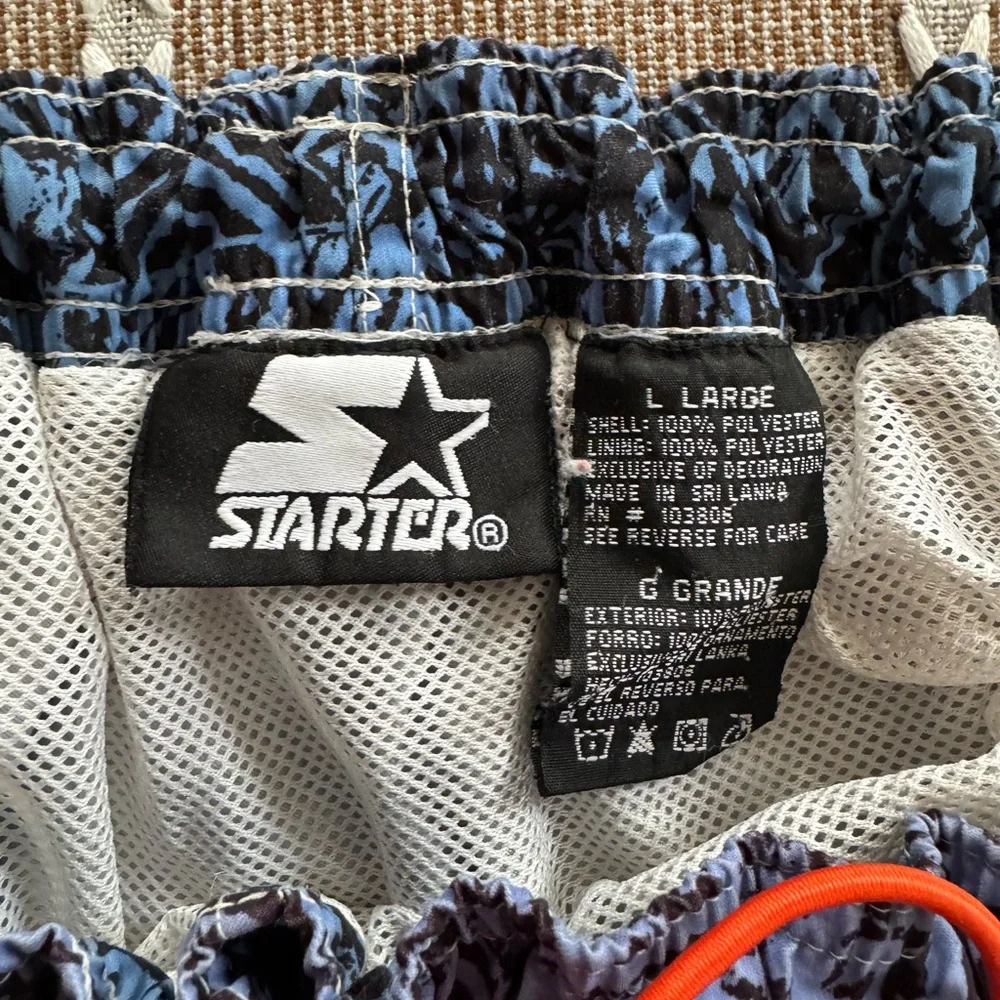 STARTER Men’s Floral Print Shorts - Orange and Blue
